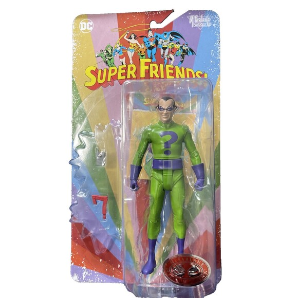McFarlane DC Super Friends Riddler 6" Red Platinum Chase Figure NIB Rare HTF - Picture 1 of 6